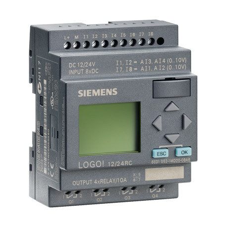  Siemens 6ED1052-1MD00-0BA6 LOGO! 12/24RC Logic Module