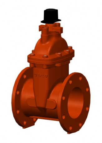 WEFLO F0211-300-160 AWWA C515 NRS Resilient Seated Gate Valve 6", Flanged Ends