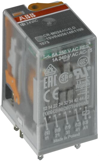  ABB 1SVR405612R8200 CR-M125DC3 Pluggable Interface Relay