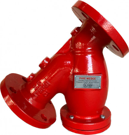  FIRE WEDGE FW1027-2-1/2 2-1/2" Y-Strainer Cast Iron Body & Cover, SS 304 Screen, SS 304 Bolts & Nuts, 175 PSI Flanged Ends