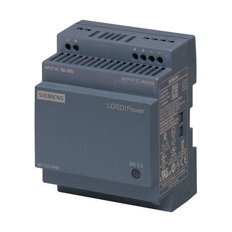 [6EP1332-1SH43]  Siemens 6EP1332-1SH43 LOGO!Power 24 V/2.5 A Stabilized Power Supply